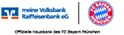 LOgo: meine Volksbank Raiffeisenbank eG - die offizielle Bank des FC Bayern München 