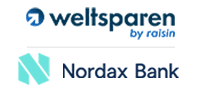 Logo: Nordax Bank über Weltsparen