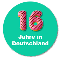 Badge: Bigbank - 16 Jahre in Deutschland