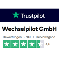 Testsiegel: Bei Trustpilot liegen über 5.700 Bewertungen zu Wechselpilot vor. In Summe ergibt sich damit eine Gesamtauszeichnung von „hervorragend“. 